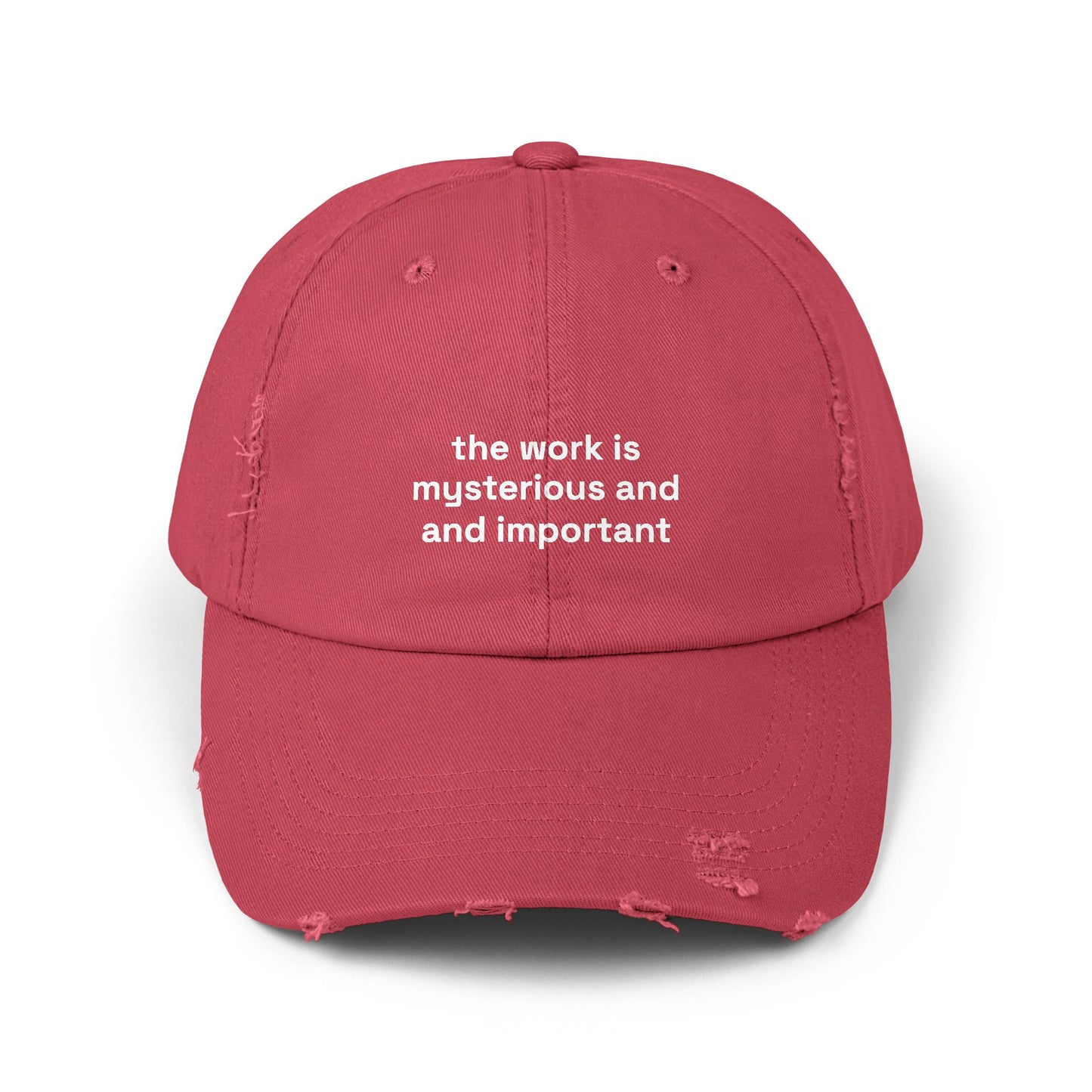The work is mysterious and important