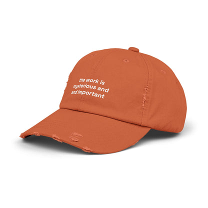 The work is mysterious and important
