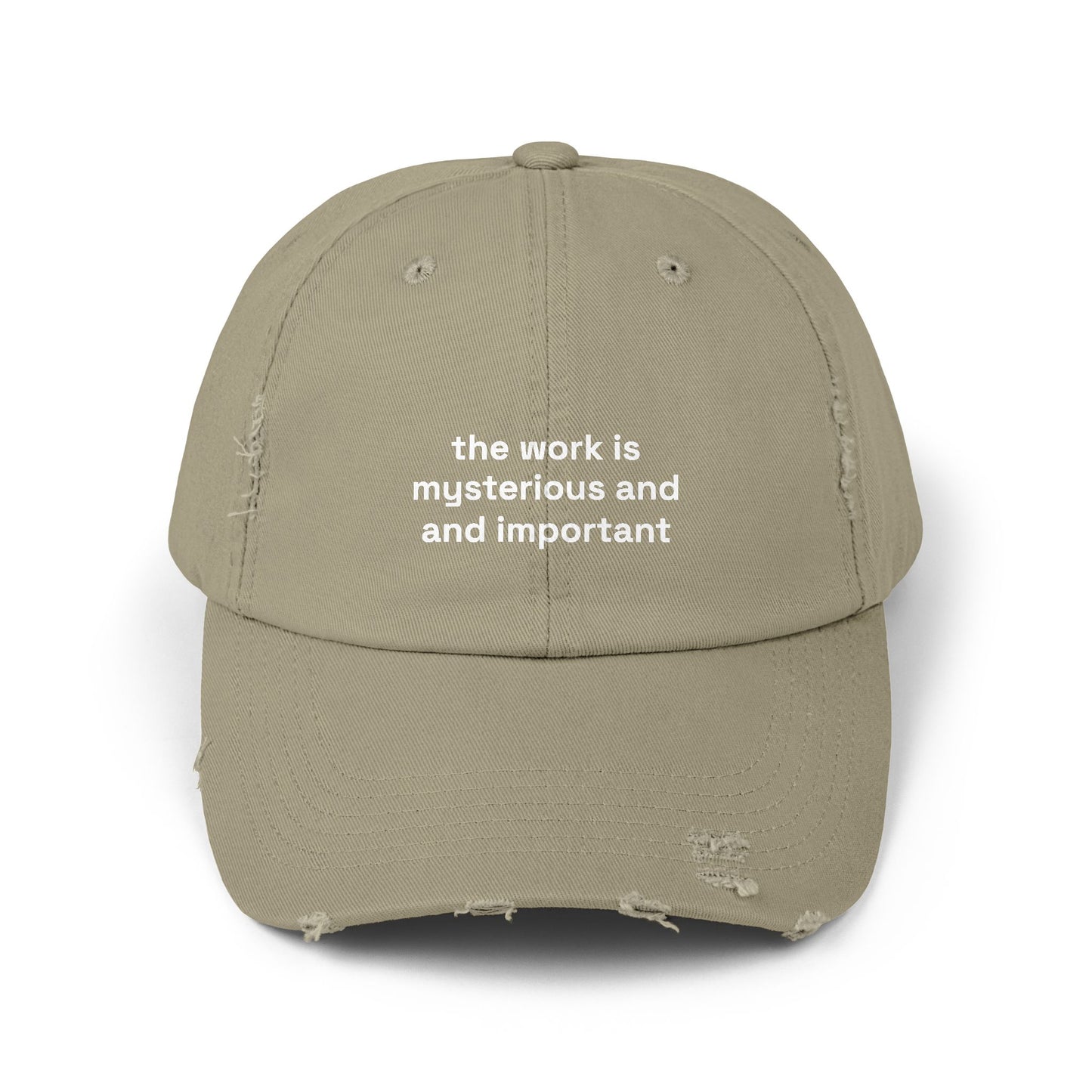 The work is mysterious and important