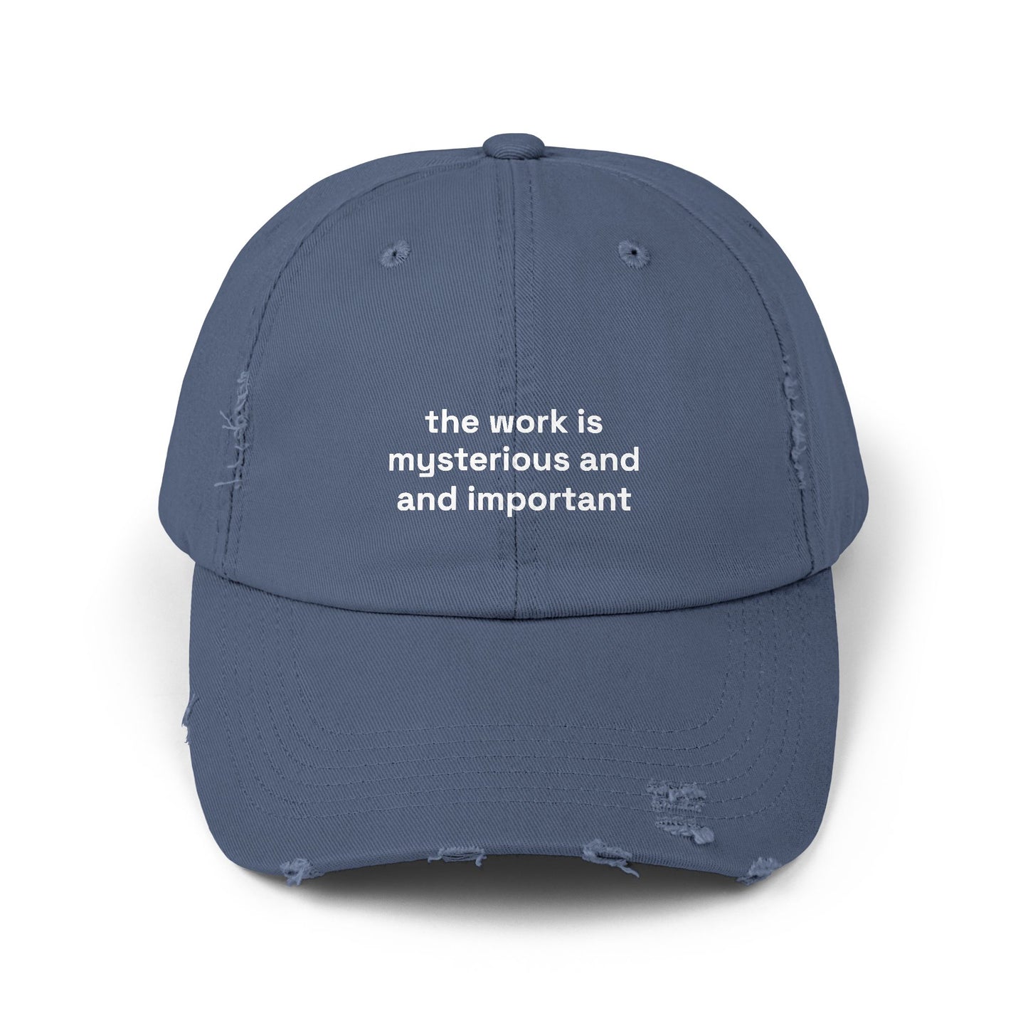 The work is mysterious and important